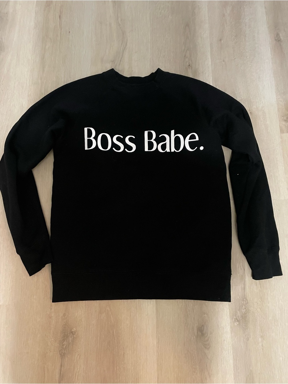 Brunette The Label Black 'Boss Babe.' Crewneck Sweater